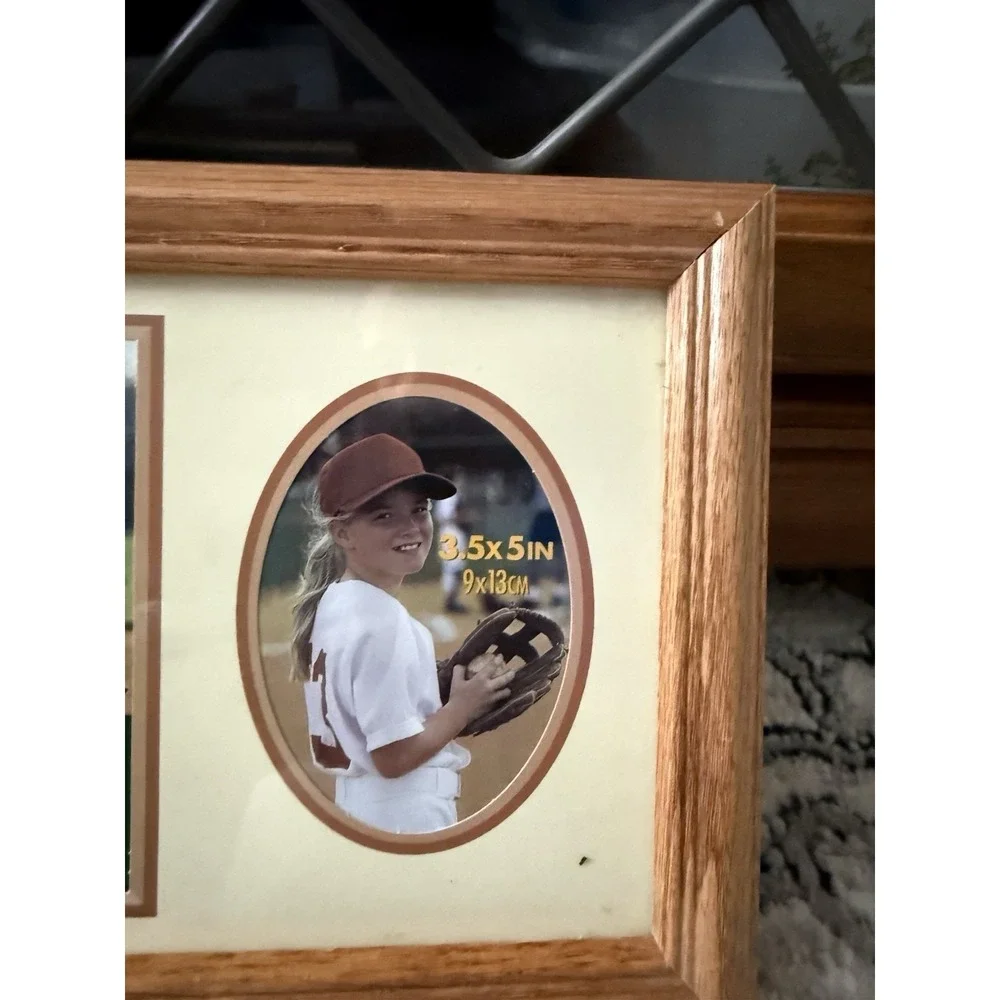 16x10 Intercraft Wall Frame for 2 Photos Hanging Wood Photo Frame